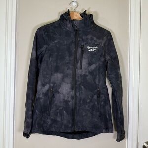 Reebok Women's Camouflage Black and Grey Color Hoodie Jacket Size S